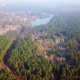Повітряна відеозйомка району метро Лісова - озеро Лісове