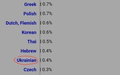 За поширеністю в інтернеті українська мова посідає 21-ше місце у світі