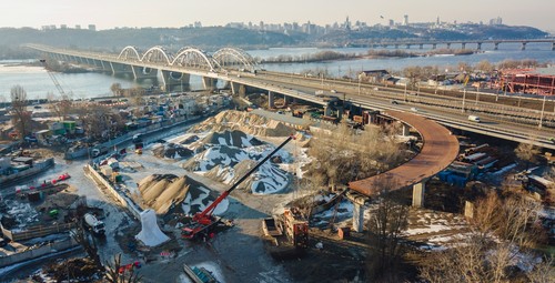 Завершено бурові роботи на будівництві лівобережної розв’язки Дарницького мосту
