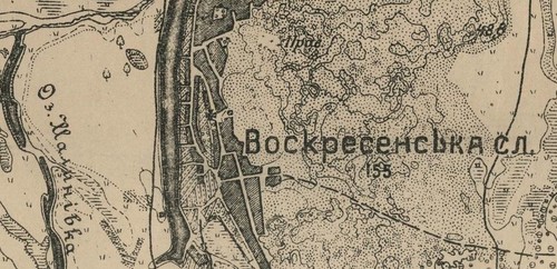 Слобідка на карті 1918 року