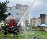 Показове тренування пожежників у дитсадку на ДВРЗ