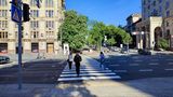 На перехресті Хрещатика і Прорізної облаштували новий наземний регульований пішохідний перехід