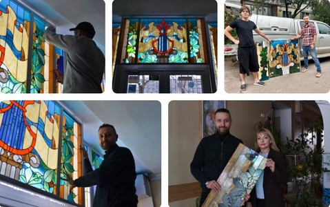 Музична школа на Воскресенці відновила вітраж, який ледь не знищили
