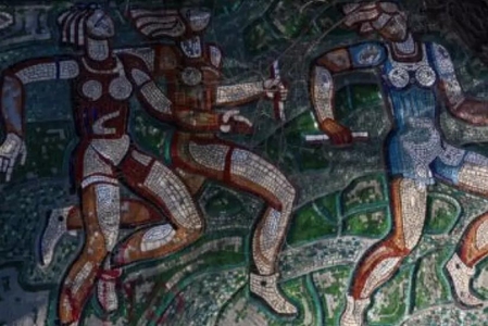 У Києві руйнується мозаїка на вході до стадіону «Схід»