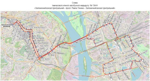 Із 10 вересня запустять тимчасовий нічний автобус через Березняки