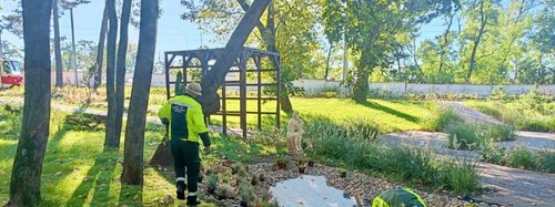 У сквері на ДВРЗ облаштували дощові садки