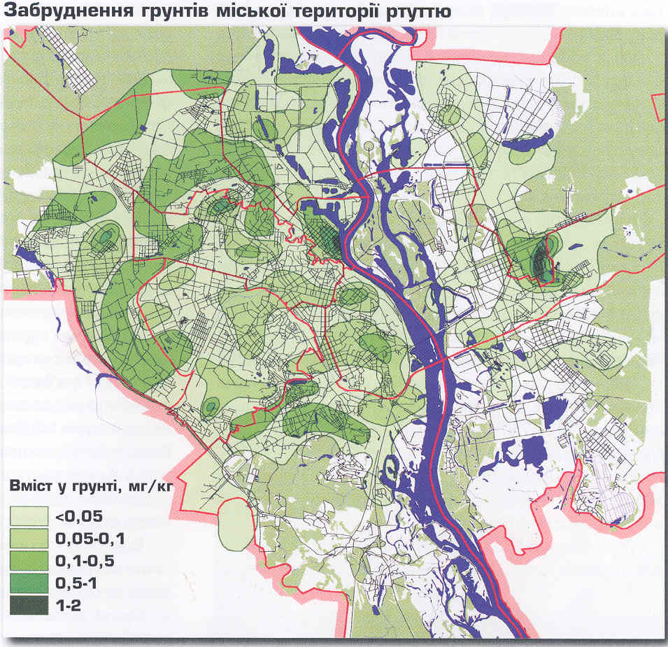 Карта забруднення Києва